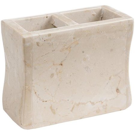 EVCO EVCO International 32395 Champagne Marble Universal Rectangular Toothbrush Holder 32395